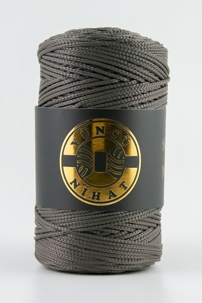 Yüncü Nihat 200gr - 200mt - 2,5mm Γκρι πολυεστέρας μακραμέ νήμα τσάντας νήμα Supla νήμα πλεξίματος