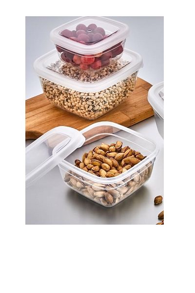 ASUDE Yeast 4-Piece Square Storage Set - 500-900-1500-2400 ML