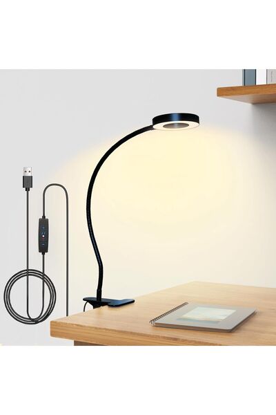 DUHALINE Çok Fonksiyonlu Akrobat  Klipsli Masa Lambası Ayarlanabilir Işık Sev...