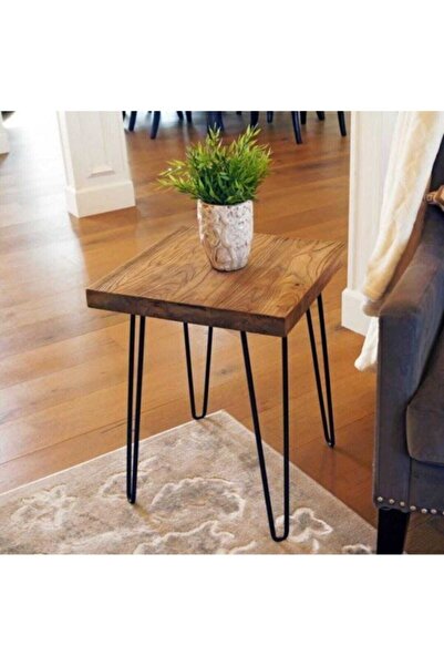 İlgi Trafik Masă de cafea de 55 cm, masă de cafea Zigon pentru bucătărie, picior din lemn, picior metalic (preț pentru 1 bucată)