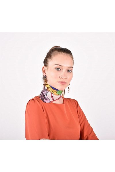 Deriderim Ikigai City Series Ronda Design special Desen de mână Culoare Multifuncțional Color Pătrat 45x45 Bandana