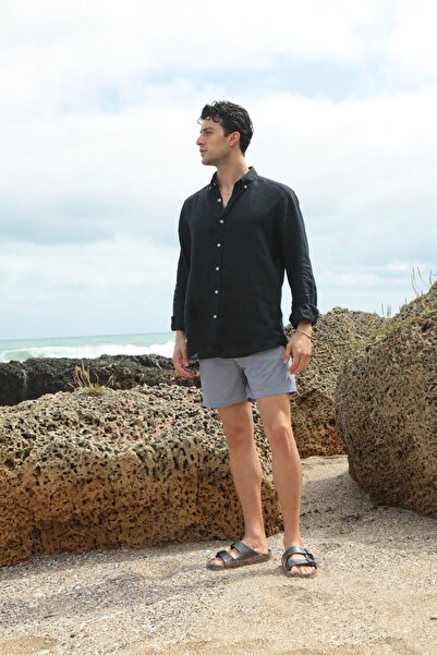 Whitefin Linen Shirt - Black