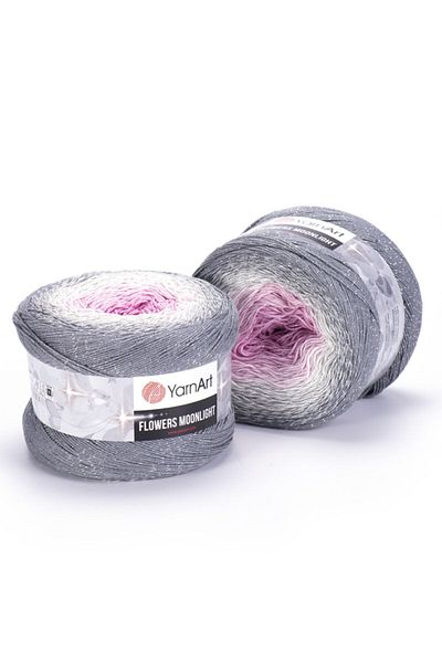 Yarnart Flowers Moonlight - Glittered Hand Knitted Ebruli-3293