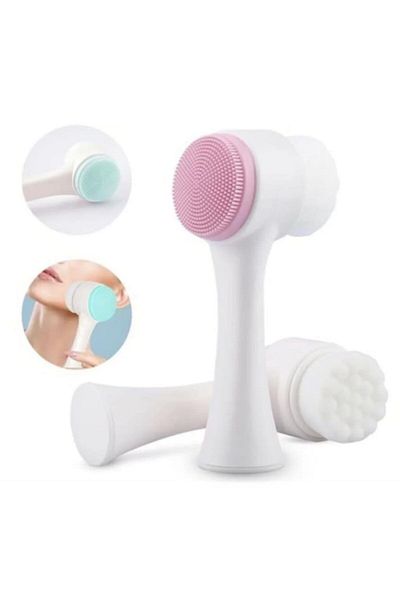 Zeki Karga Double Sided Facial Skin Pore Cleansing Brush Exfoliating Brush