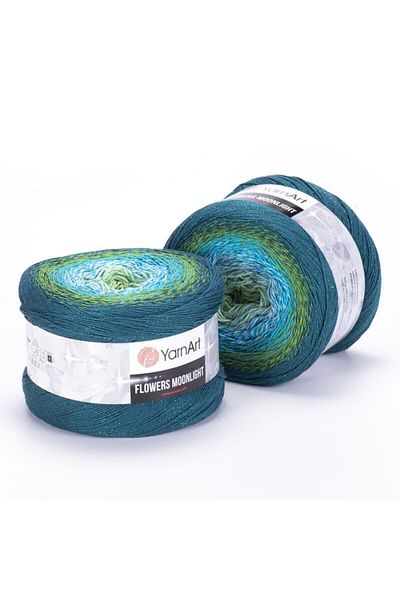 Yarnart Flowers Moonlight - Glitter, Marbled Hand Knitted Ebruli-3256
