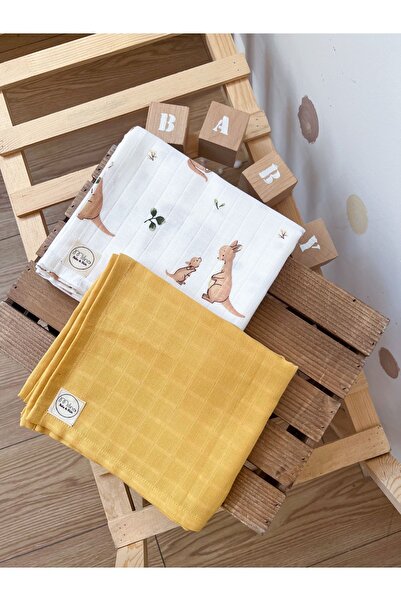 MİLNA BABY&KİDS مجموعة متعددة الأغراض مكونة من بطانيتين من الموسلين وبطانية أ...