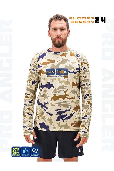 Fujin تي شيرت برو أنجلر S24 نارورال كامو - 3XL