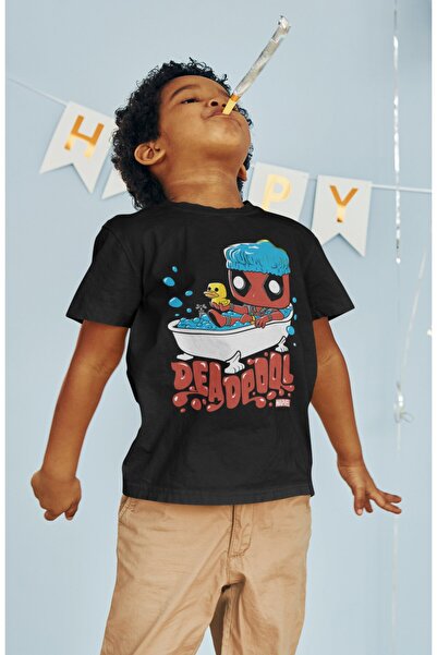 Fuddy Moda Tricou pentru copii cu model amuzant Deadpool - Tricou unisex Marv...