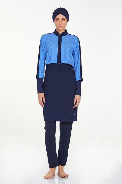 Adasea 4573-24 Μαγιό με μοτίβο Navy Blue Nerea
