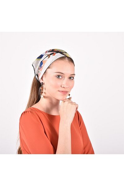 Deriderim Bandana Kandisky The Bird cu model colorat de Ziua Mamei, pătrat colorat 45x45