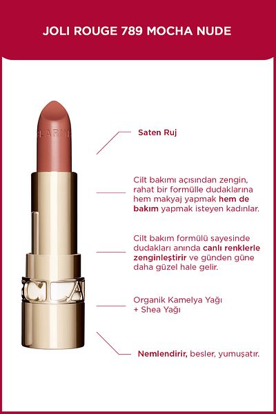 Clarins Jolı Rouge 789 Mocha Nude - Short Cut