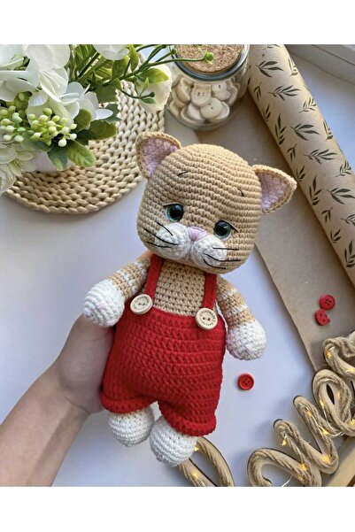 ev atölyem amigurumi tulumlu kedicik