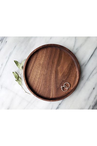 Esci Design Wooden Premium Presentation Plate - Wooden Plate - Wooden Retro Presentation Plate - Cake Plate