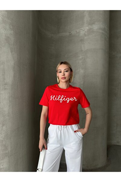 Somut istanbul Γυναικείο μπλουζάκι με κόκκινο στάμπα