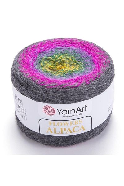Yarnart Flowers Alpaca - Μαρμάρινο Χειροποίητο Νήμα Πλεκτομηχανής Ebruli-423
