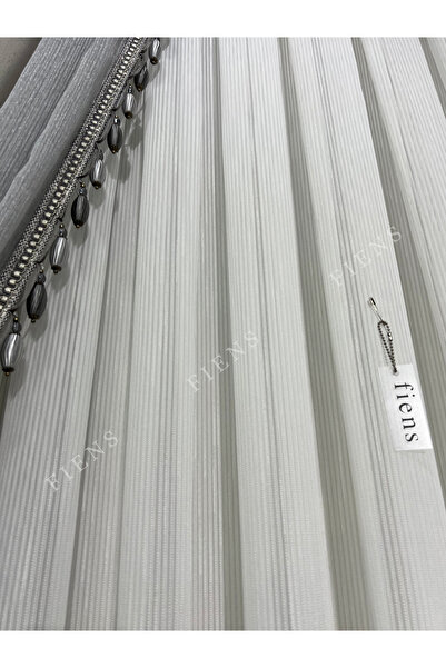 FİENS Soft Bamboo - 1/2 Medium Pleated Tulle Curtain with Grammage No Iron Suitable for All Rooms CROWN GALACSI