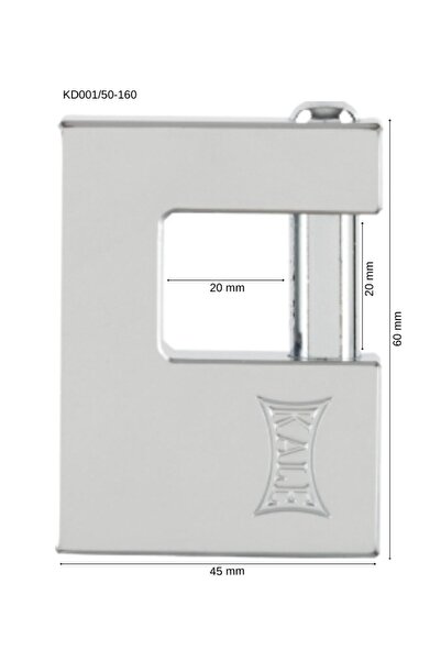 Kale Kilit قفل أفقي نحاسي (ساتان) 70 ملم