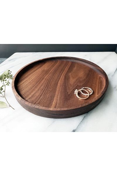 Esci Design Wooden Premium Presentation Plate - Wooden Plate - Wooden Retro Presentation Plate - Cake Plate