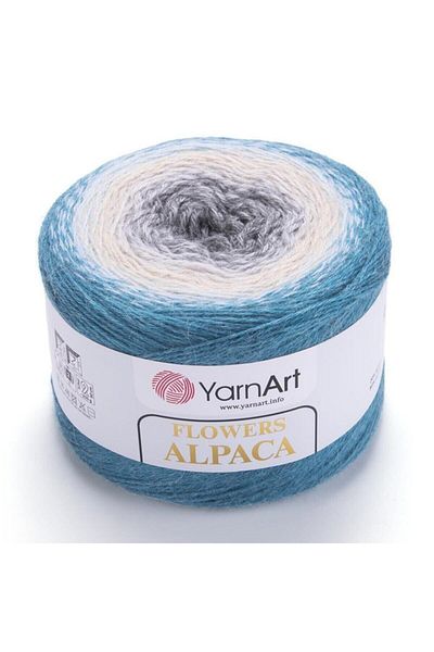 Yarnart Flowers Alpaca - Μαρμάρινο Χειροποίητο Πλεκτό Νήμα Ebruli-417