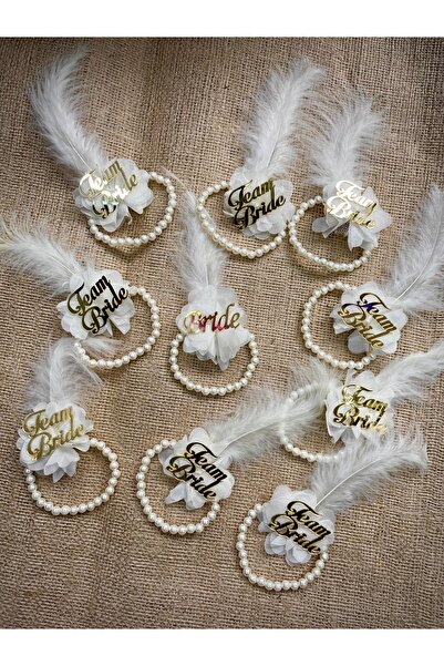 mypartyready Bride To Be Partisi İncili Gold Bileklik 10 Adet Bekarlığa Veda ...