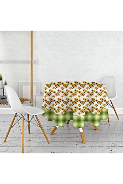 WENESSİ مفرش طاولة من القماش مطبوع عليه عباد الشمس