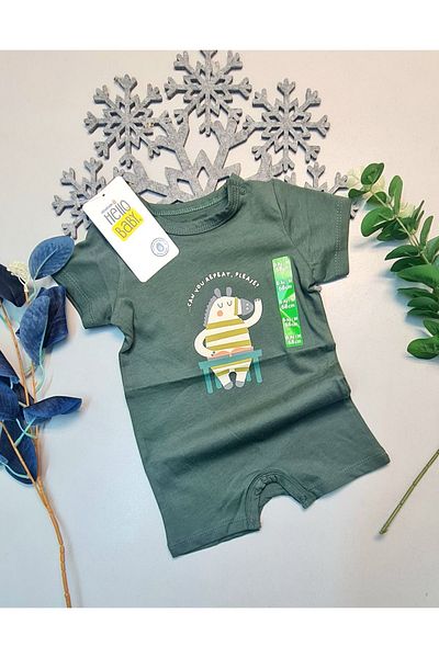 CemBebe Short Summer Jumpsuit - Snaps on the Bottom and Neck for Babies