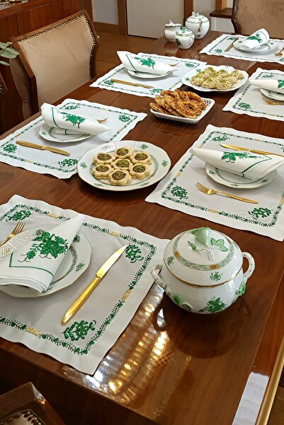 Tull Dizayn Queen Serisi Amerikan Servisi-Peçete-Kokteyl Peçetesi 6'lı