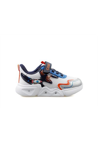 Cool Pantofi sport pentru băieți Zeta - alb și sax