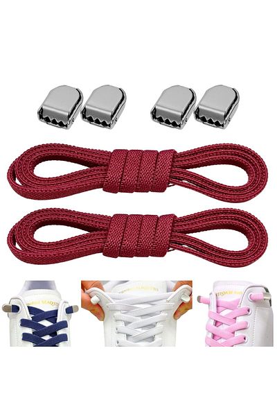 Palwin Super Practical Elastic Laces with Metal Buckle - Smart Shoelaces, 1 Pair