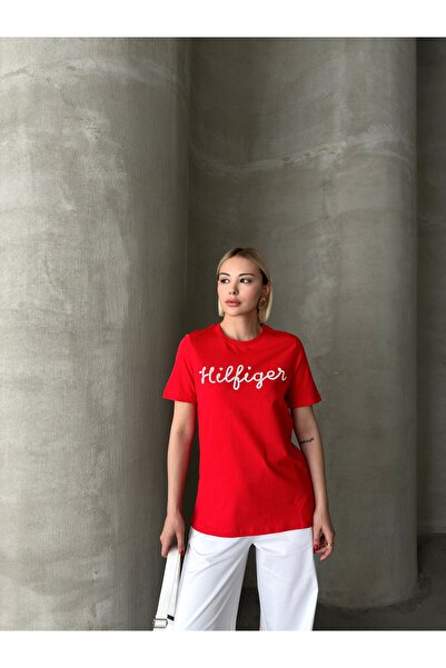 Somut istanbul Γυναικείο μπλουζάκι με κόκκινο στάμπα