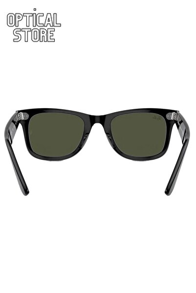 Ray-Ban Unisex Sunglasses Rb 2140 901 50-22 Wayfarer Black Acetate Frame Green Glass