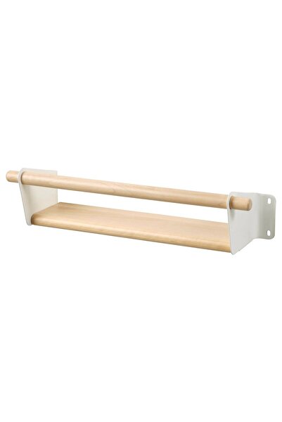 IKEA White Nereby Birch-White 40X10 cm Wall Shelf Modern 6 cm Wood 12 cm