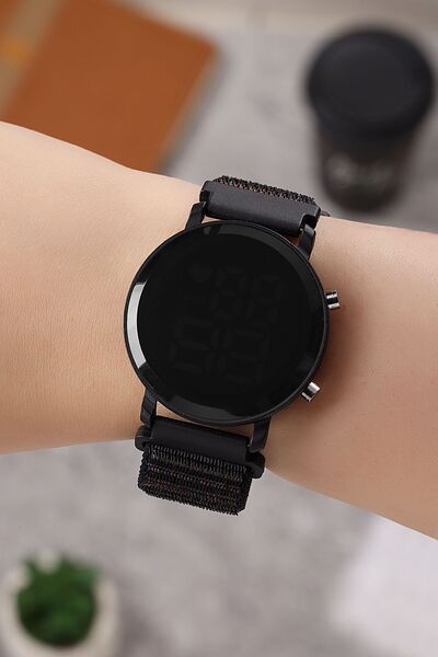 polo55.sport.1855 Dijital Kadran Örme Kordon Unisex Kol Saati