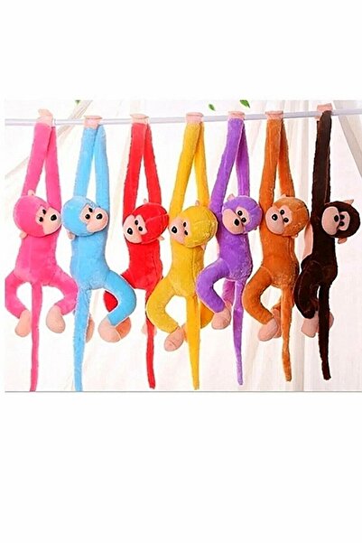 Şeker Adası Sesli Peluş Maymun 50 Cm Renkli Sarılan Oyuncak Uyku Arkadaşı Mama