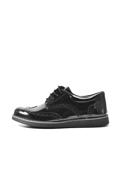 Onlo Ayakkabı Raker 3070-2 Pantofi clasici pentru baieti din piele lacuita neagra