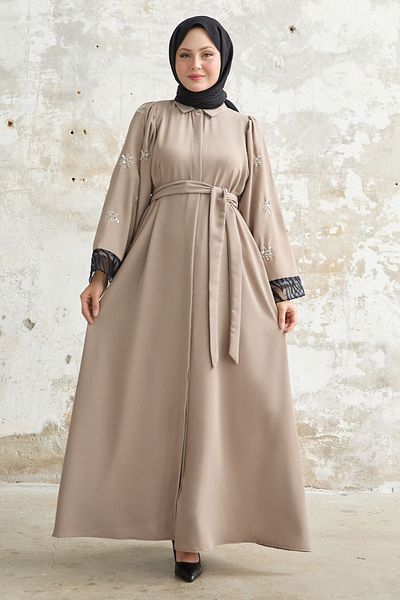 InStyle Culoare Bej Tulle Detaliat Ferace
