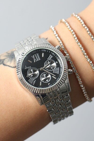 Polo55 Metal Strap Women's Wristwatch with Decorative Indicators