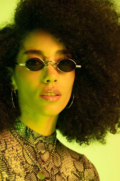 polo55.sport.1855 Siyah Gold Metal Çerçeveli Küçük Oval Retro Güneş Gözlüğü