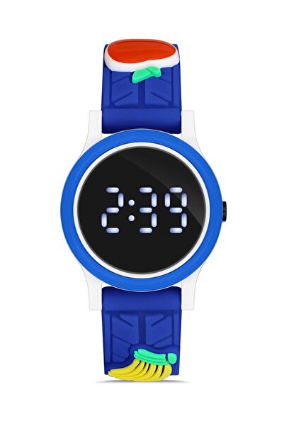 Polo55 Lacivert Renkli Figürlü Kordon Dijital Çocuk Kol Saati