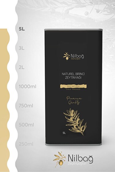 NİLBAĞ ZEYTİNYAĞLARI Ayvalık Natural Birinci Zeytinyağı Teneke 5 Lt.