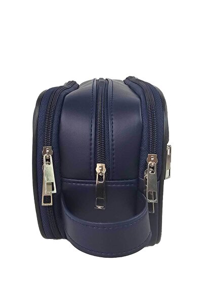 Woys Bags Lacivert Renk Erkek Tıraş Takımı Çantası-erkek Kozmetik El Çantası