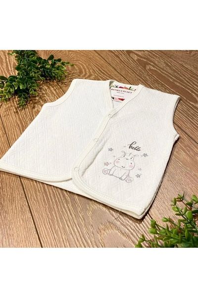 Renkli Puset Quilted Seasonal Baby Vest Hippo