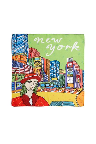 Deriderim Ikigai City Series New York Design special Desen de mână Colorat Multifuncțional Color Pătrat 45x45 Bandana