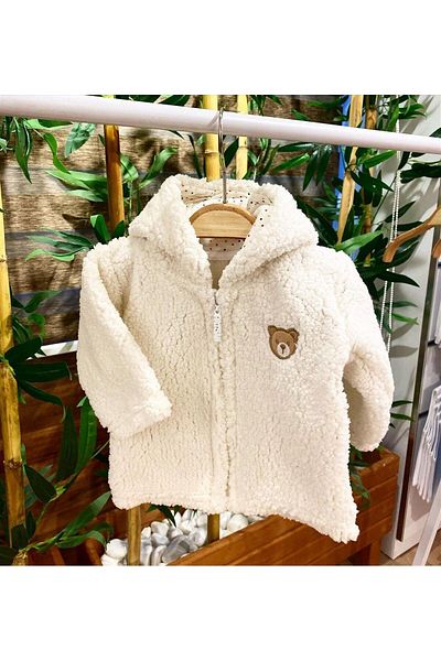 PATSAN Plush Fleece Baby Hooded Zippered Cardigan Wellsoft