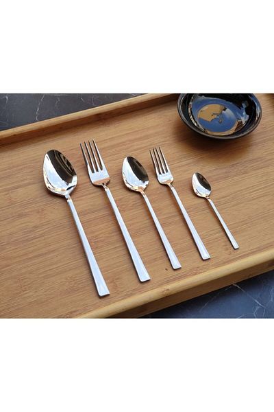 Global Ersat 30 Piece Spoon Fork Set - Steel