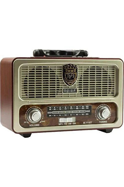 L'eDoren M-111Bt Şarjlı Nostaljik Radyo Usb/Sd/Mp3/Bluetooth Meier