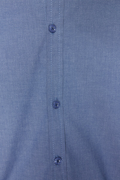 Edit by Trendyol Men's Shirt - Navy Blue, Regular Fit Tmnss24Go00085