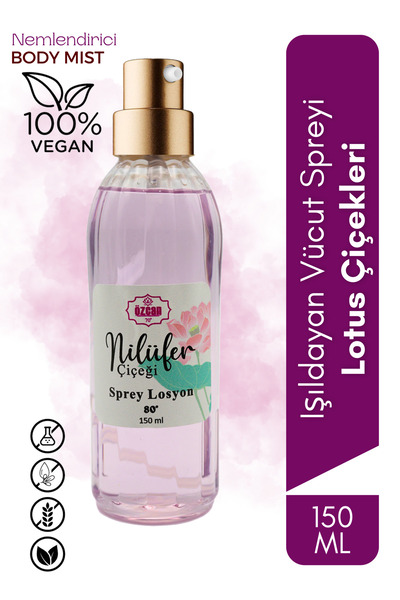 Özcan Kolonya Kozmetik Nilüfer Çiçeği Kadın Saç Ve Vücut Spreyi Nemlendirici ...