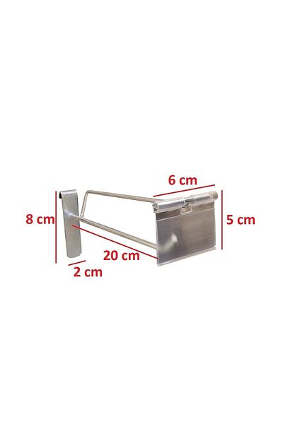 Manken İstanbul 20 Cm - 20 Pieces Galvanized Labeled Wire Board Hook Shelf Hanger
