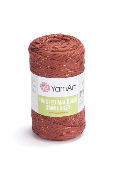 Yarnart Πλακάκι με νήμα πλεξίματος Macrame 3 mm Lurex - Macrame - 785